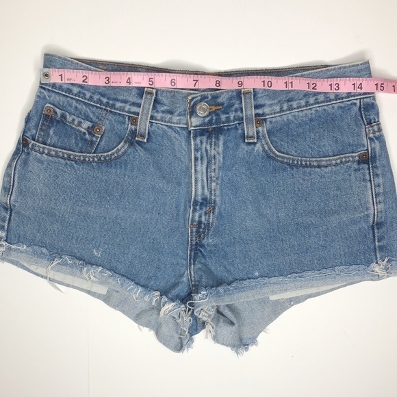 Vintage 505 Levi’s Cutoff Jean Shorts Sz 9 - Picture 7 of 14